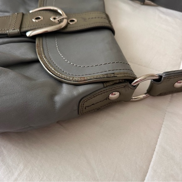Vintage Coach F15204 Grey SoHo Shoulder Buckle Bag - Picture 7 of 13
